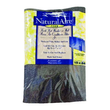 NaturalAire 15 in. W X 24 in. H X 1/4 in. D Polyester 1 MERV Air Conditioner Filter 1 pk